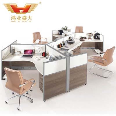 6人办公桌 连体式组合办公桌屏风HY-P03