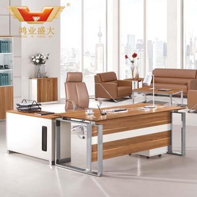 现代时尚大班桌 品牌板式办公桌HY-BT11
