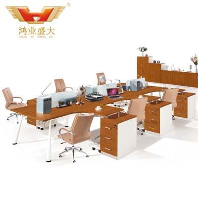连体6人位时尚职员桌 组合式办公桌HY-Z03