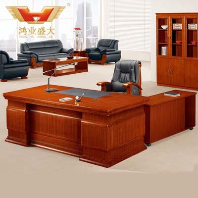 实木木皮油漆大板桌 经理办公桌HY-D7020